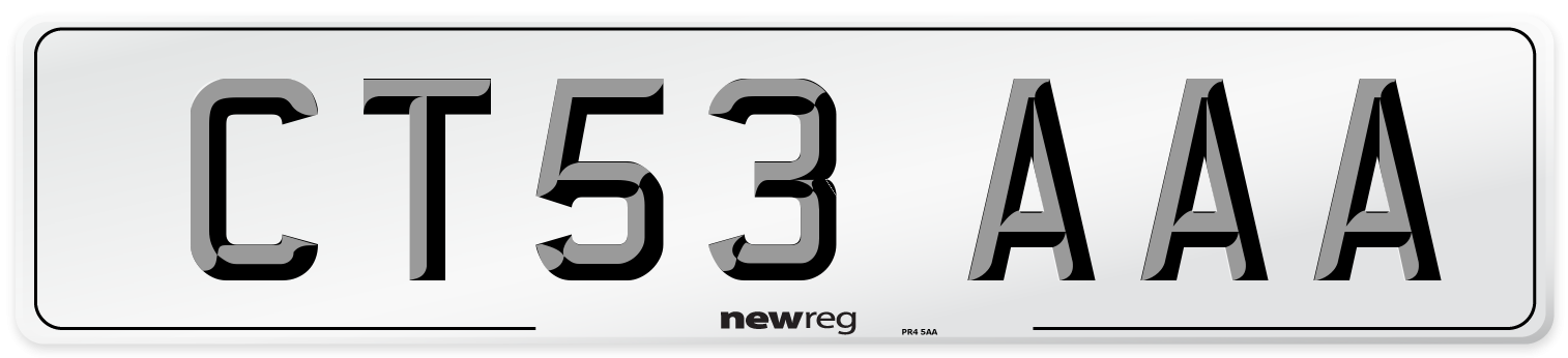CT53 AAA Number Plate from New Reg